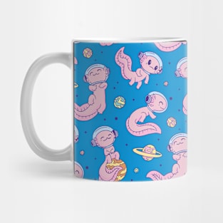 Kawaii Axolotl Space Pattern Mug